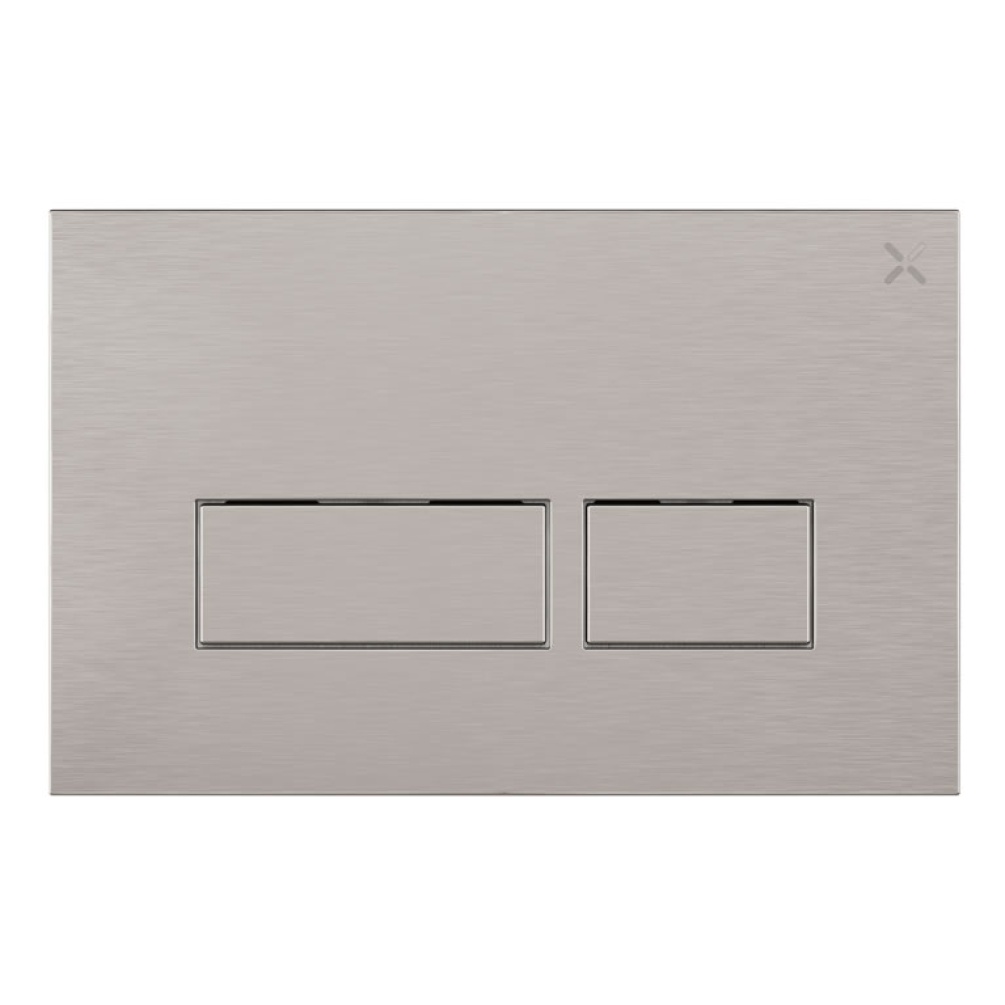 Cutout image of Crosswater MPRO 304 Brushed Stainless Steel Dual Flush Plate